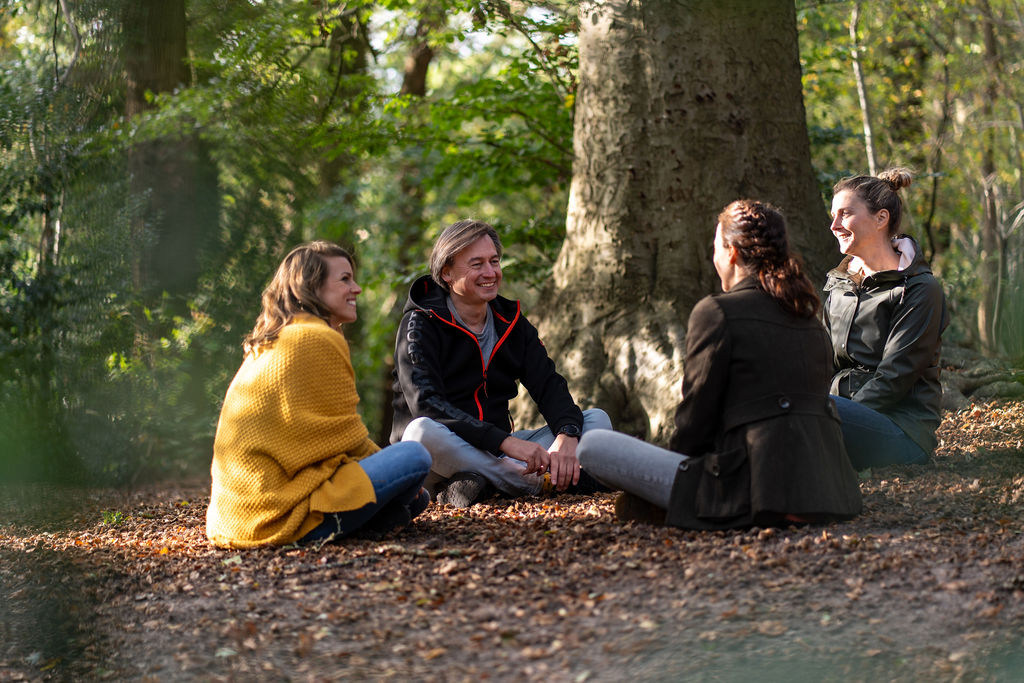 Groep in bos