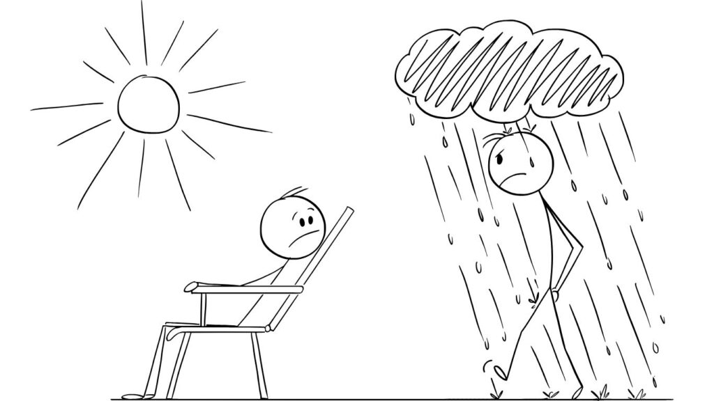 illustratie good mood bad mood
